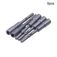 5 мм/6 мм размер хвостовика немагнитное шестигранное гнездо 60 мм длиной 5~ 14 мм металлическая ударная гайка сеттер Драйвер гнездо бит 1 шт./5 шт