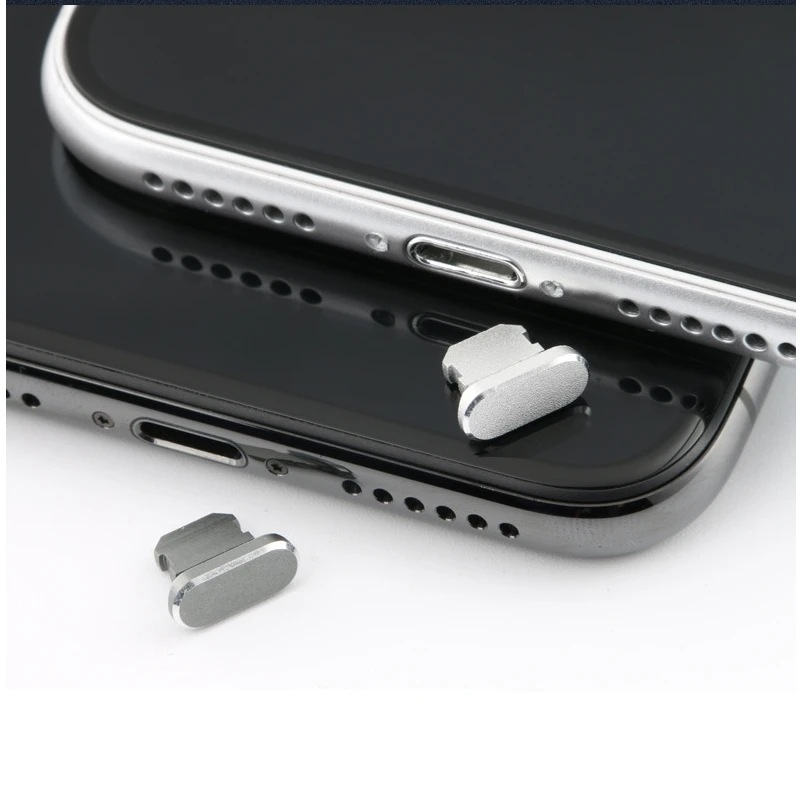 Горячая продажа металлический пылезащитный Разъем для зарядки iPhone 8 6S 7 Plus мини 5 5S
