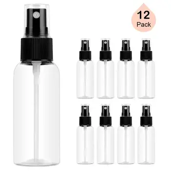 

Free Shipping 12pcs 1oz. 30ml Small Empty Plastic Spray Bottles Mini Leak Proof Travel Atomizer Spritzer for Perfume, Cologne