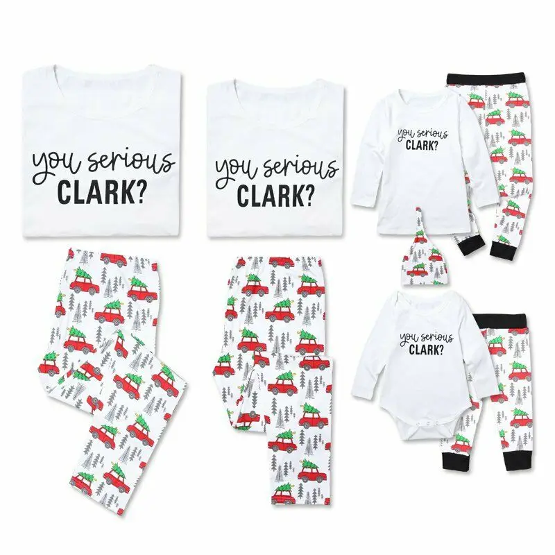 

2020 Family Matching Christmas Pajamas PJs Sets Kids Parents Xmas Mom Dad Children Kids Baby Sleepwear Nightwear Tracksuit 2pcs