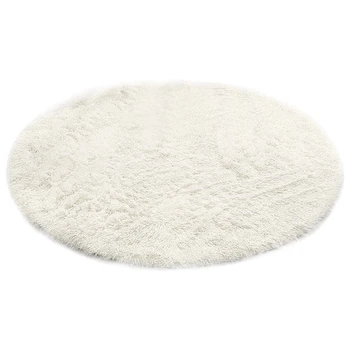 

Classic Texture Creative Delicate Design Fluffy Round Rug Carpet for Living Room Kids Bedroom Modern Soft Floor Area Mats
