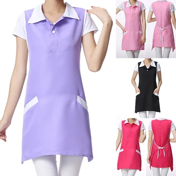 

Sleeveless Nail Waitress Apron For Woman Kitchen Home Apron Adult Work Coffee Restaurant Apron With Pocket