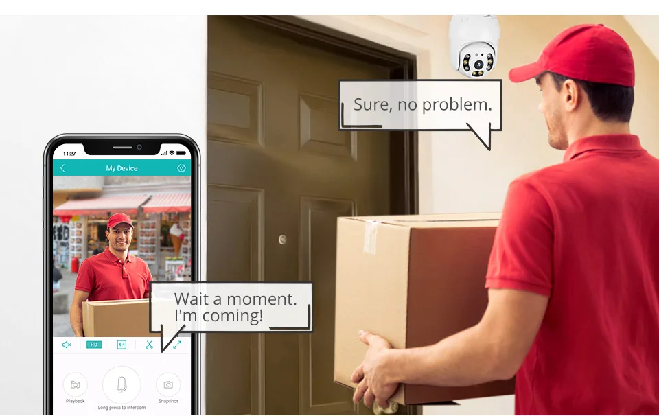 MISECU H.265X PTZ Wifi IP Camera 1080P 5MP Speed Dome AI Security Camera Wireless ONVIF Audio Outdoor Waterproof IR Color Night - Famidy.com