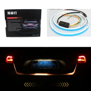 

RGB led strip Turn Signal Flow led Tailgate luggage Light Colorful 12V Car Rear Lamp Streamer Floating Stick On Car