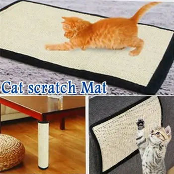 

Pet Cat Kitty Scratching Board Mat Sofa Sisal Pad Protector Scratcher with Bell