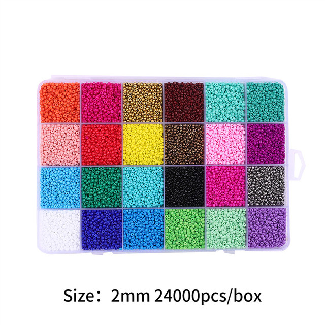 Making Kit Czech Glass Seed Beads Box Set Lobster Clasps Beading Cord For DIY Earring Bracelet Necklace Jewelry Making
