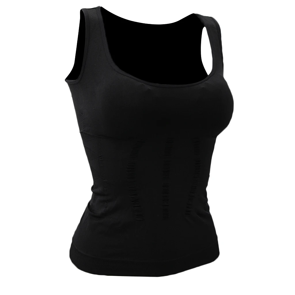 L Black Женский утягивающий Жилет Cami Body Shaper ShapeWear Post Maternity Top - Цвет: L Black