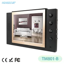 Monitor de interior HOMSECUR TM801-B de 8 pulgadas TFT LCD para sistema de intercomunicación de Video y puerta con cable HDW
