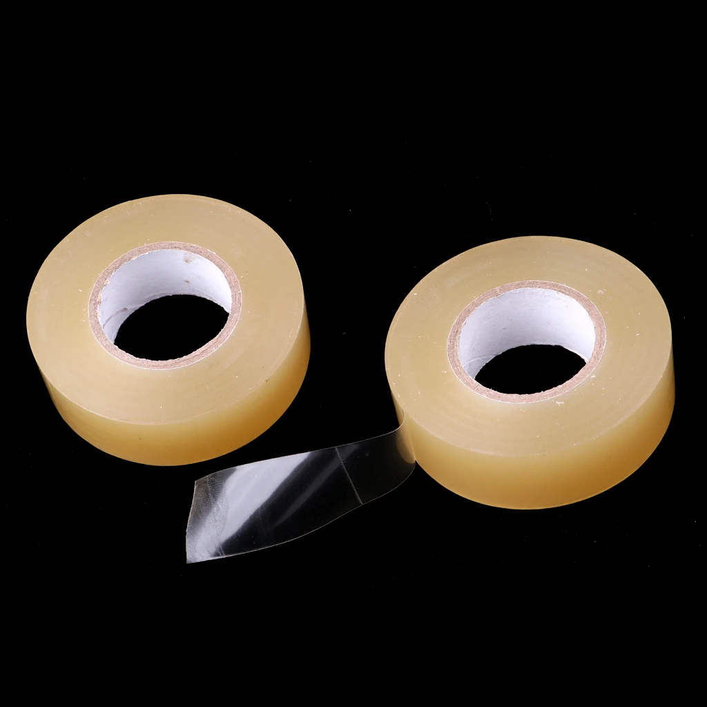 2 Roll Clear Hockey Tape for Shin Guards, Cloth Tape Wrapping Hockey Stick, 1 Inch 20Yard (Transparent)