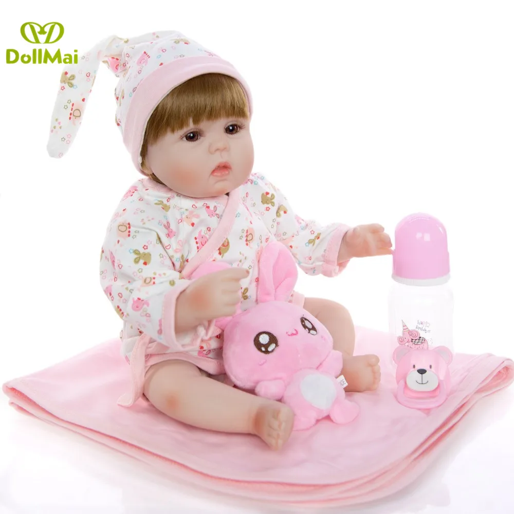 Силиконовые перерожденные куклы младенцы, с Ткань для тела 1" 42 см Reborn Baby Realisting Сделай Сам Интеллектуальный Boneca детский приятель для сюрприз