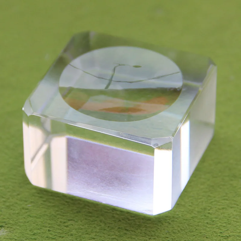 25mm Clear Plastic Transparent Wooden Base Stand Holder Decoration For Crystal Glass Ball Home Office Gift-Drop - Color: 25mm Clear Plastic