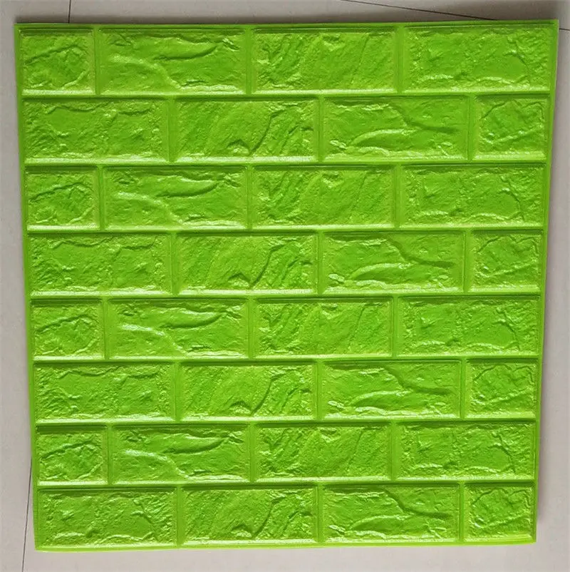 Fruit green 60X60 см 10 шт. 3D наклейки в виде кирпичной стены обои Декор пены водонепроницаемые обои настенные для детей гостиная фон сделай сам - Цвет: Fruit green