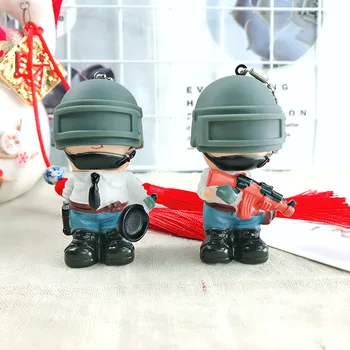 

Popular game helmet warrior soft rubber keychain key ring soft rubber car backpack key pendant fashion gift wholesale