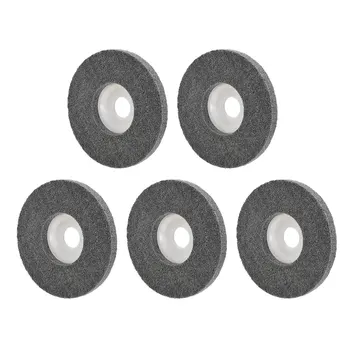 

uxcell Polishing Wheels Buffing Pad Felt Disc for 100 Angle Grinders White 5pcs 5 Inch Gray White