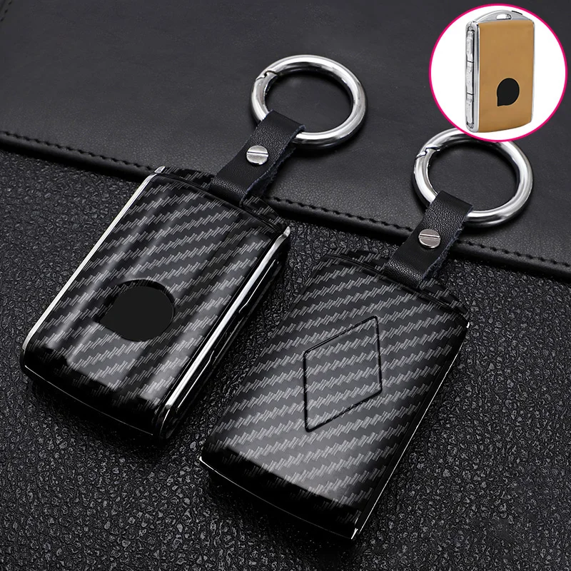 Abs Koolstofvezel Auto Remote Key Case 