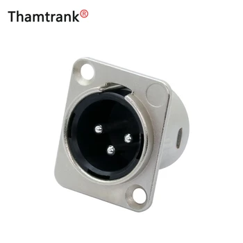 

5pcs/lot 3/4/5 Pins XLR Male Plug Panel Mount XLR Chassis Microphone MIC Cable Terminal XLR Wire Connector Black/Silver