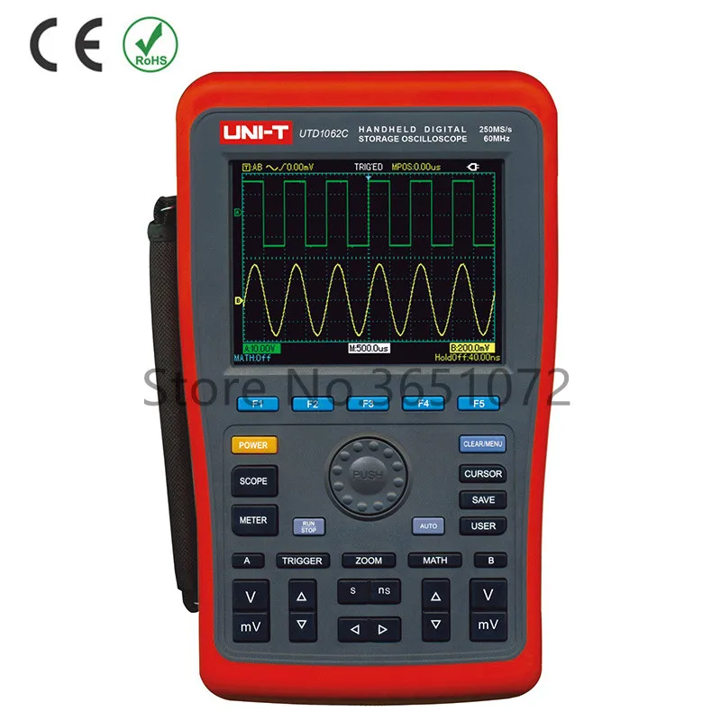

UTD1062C Handheld Digital Storage Oscilloscope 60MHz Bandwidth