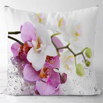 

Custom Orchid Square Pillowcase Custom Zippered Pillow Cover Case (One Side)20-0615