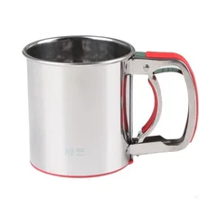 Сито для просеивания муки из нержавеющей стали сито для сахара кухонные чашки для выпечки шейкер для муки