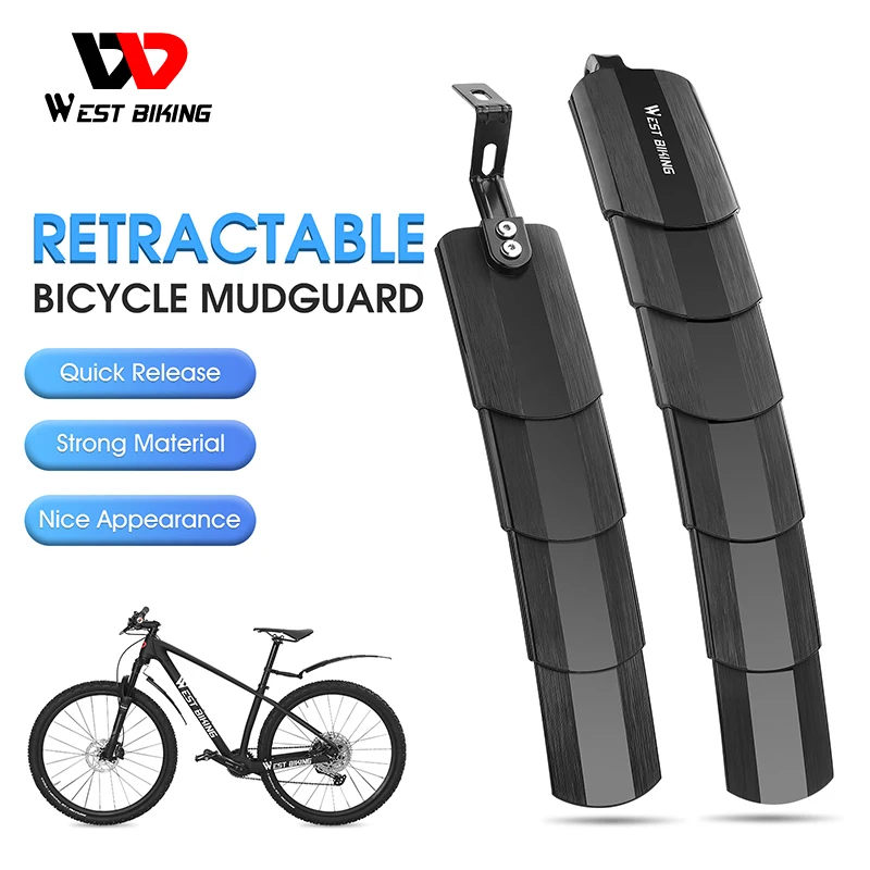 WEST BIKING Универсальный складной велосипедный брызговик передний и задний для