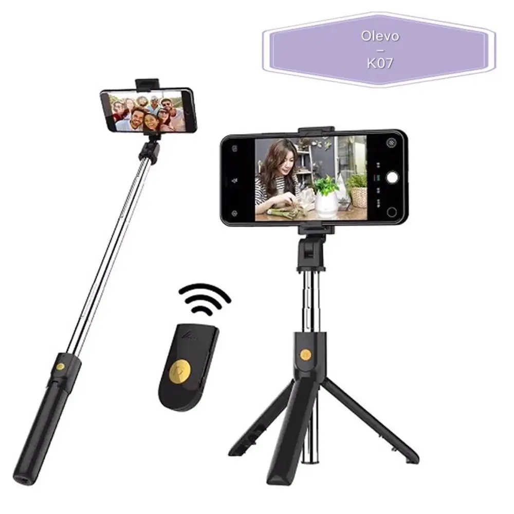 

Olevo CE CertificaciÃ³n Bluetooth Selfie Stick K07 Control remoto trÃ­pode Handphone Live Photo Holder CÃ¡mara Auto-temporizado