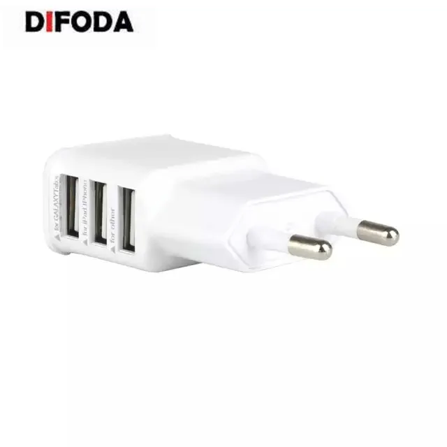 

3 USB Ports EU Plug Charger, 5V,2A Output Electric Power Adapter,Used for iPhone,iPad,Samsung & Other Mobile Phones,Tablet PCs