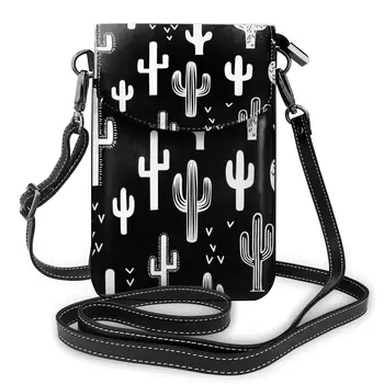 

OLN Western Cactus Monochromatic Fashion Card Holder Wallet 2020 New Female Wallets Women Zipper Strap Coin Purse