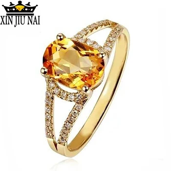 

Champagne Rose Golden Crystal Gemstone 14K Light Gold Female Ring Morgan Stone Accessories Oval Party diamond rings for women