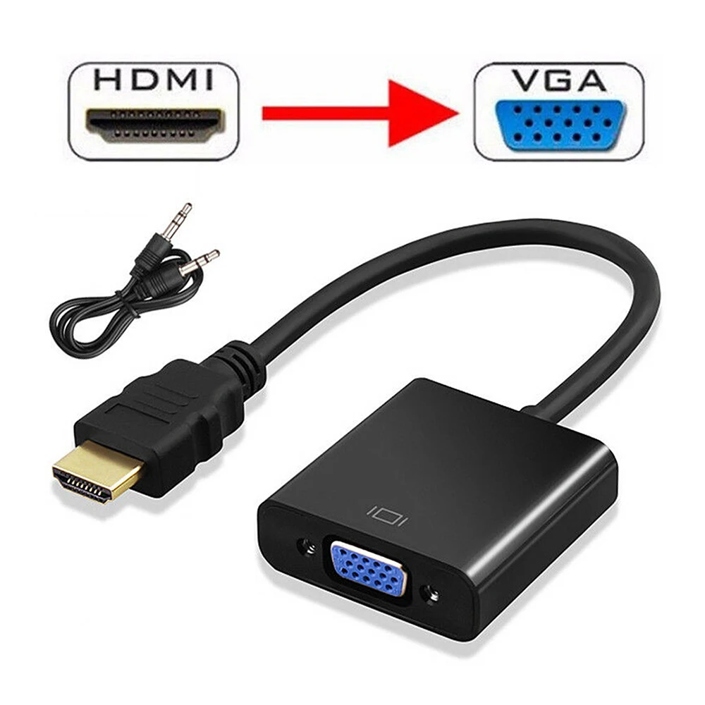 Горячая Распродажа 1080P HDMI штекер VGA Женский видеокабель адаптер шнура конвертера