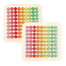Table de multiplication de mathématiques 9x 9, jouets en bois pour enfants, nouveauté Montessori, matériaux d'apprentissage numérique, éducation précoce,