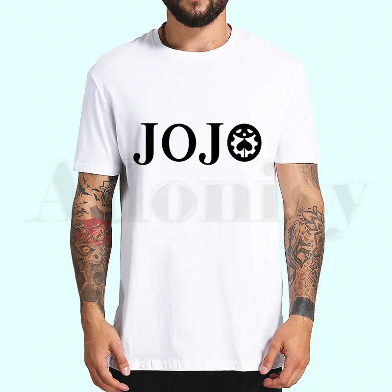 Z Jojo Bizarre Adventure T Shirts Short Sleeves T-shirt Men Fashion Tide Brand Print T Shirt Men Tops Tees Men's T-shirt - Цвет: Z