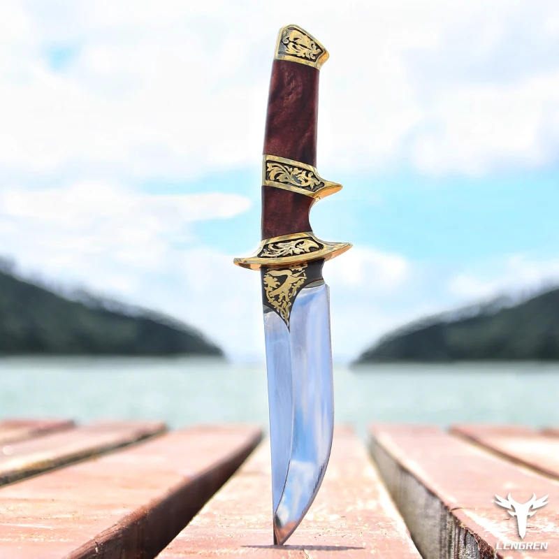 LENGRENoutdoorHandmadeknife9CR18MOVnorthAmericanhuntingknife