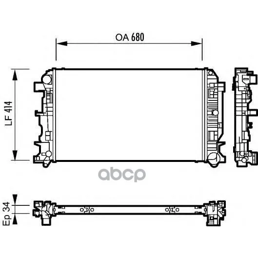 Радиатор Охлаждения Двигателя Mercedes: Sprinter Ii(2006) 3.0d Valeo арт. 735088