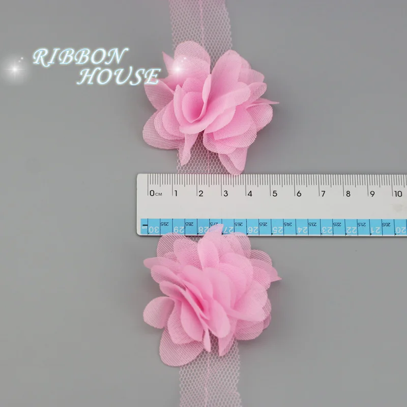 Chiffon Lace Fabric 60pieces/lot 50mm Petal Webbing Decoration Love Gift Ribbons Crafts Handmade DIY Flower Laces lace fabric,lace ribbon,chiffon fabric,lace sewing supplies,chiffon lace fabric,lace decoration,lace accessories,lace sewing accessories