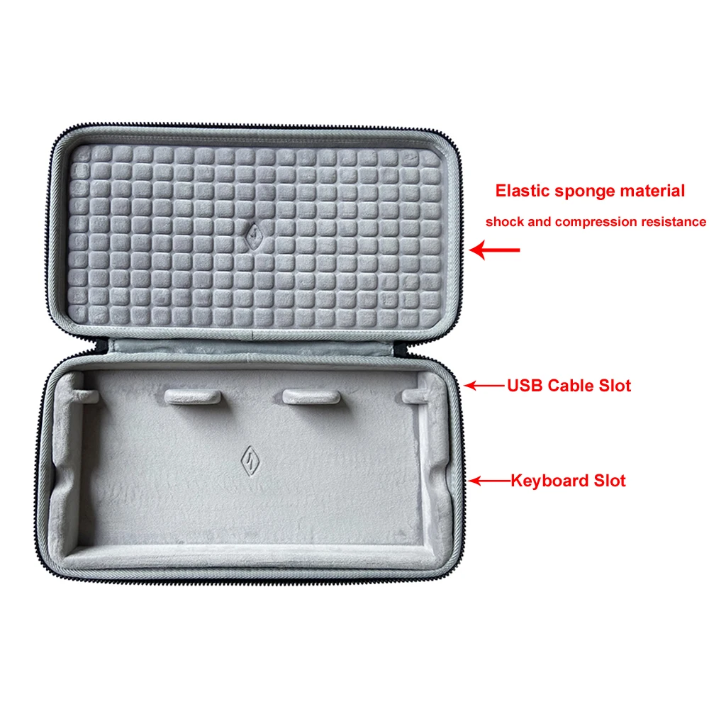 Case de Transporte de Proteção Caixa de Armazenamento Bolsa para Niz Duro Bolsa Keychron k3 k4 k6 k8 K12 Teclado Mecânico k1 k2 - Image 2