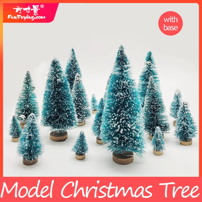 

2pcs Model Tree Artificial Mini Christmas Tree Decoration Pine Tree Photograph Prop Ornaments Xmas Sand Table Layout Dioramas