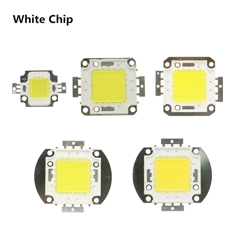 Светодиодная лампочка высокой мощности 10 Вт 20 Вт 30 Вт 50 Вт 100 Вт теплый белый RGB SMD свет шарик 10 20 30 50 100 Вт Ватт для пищевых продуктов - Испускаемый цвет: White Chip