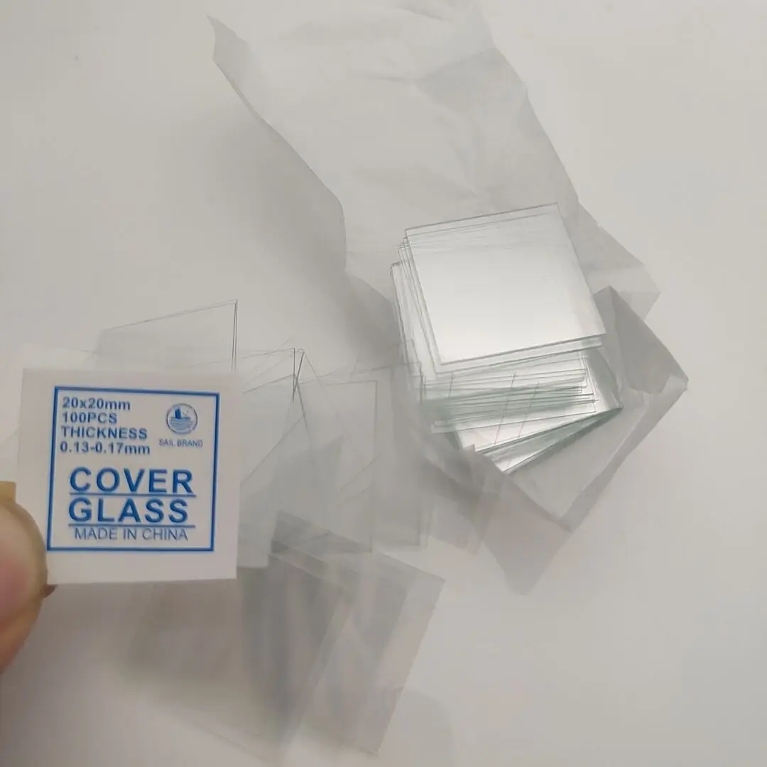 Microscope Glass Slides 100 Pcs Transparent Square Glass Slides Coverslips Coverslides For Microscope Optical Instrument