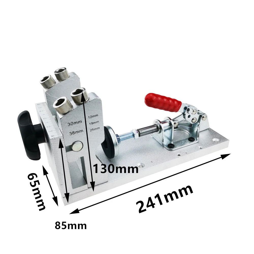 

Professional Aluminum Alloy Oblique Hole Drilling Locator Wood Pin Puncher Woodworking Manual Fixture Tool
