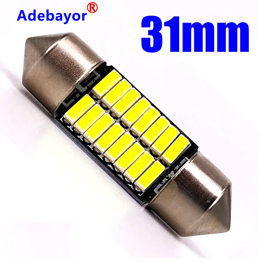 1 шт. гирлянда C5W Led 4014 16 SMD светодиодов внутреннее освещение 31 мм Купольные лампы