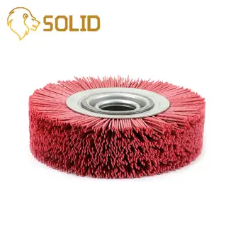 

6" Abrasive Nylon Wheel 150X32X40mm Woodwork Polishing Brush Bench Grinder For Wood Furniture Mahogany 80#