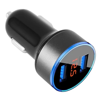 

3.1A Dual USB 3.0 Car Charger 2 Port LCD Display 12-24V Cigarette Socket Lighter Fast Car Charger Power Adapter Car Styling