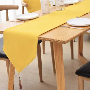

Soild Table Runner Nordic Decorative Style Table Runner Wholesale Embroidery Table Runner For Hotel Home Dinner Party