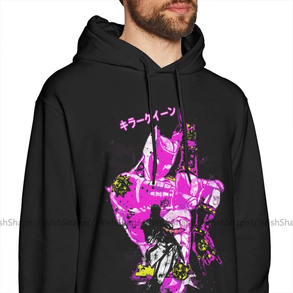 Толстовка Jojo с капюшоном Killer Queen хлопковый Свободный пуловер толстовка мужские