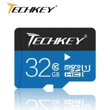 Новая карта памяти Techkey реальная емкость для смартфона/камеры 32 Гб 64 ГБ 16 ГБ 8 ГБ 4 ГБ класс 10 пройти h2test Microsd TF карта