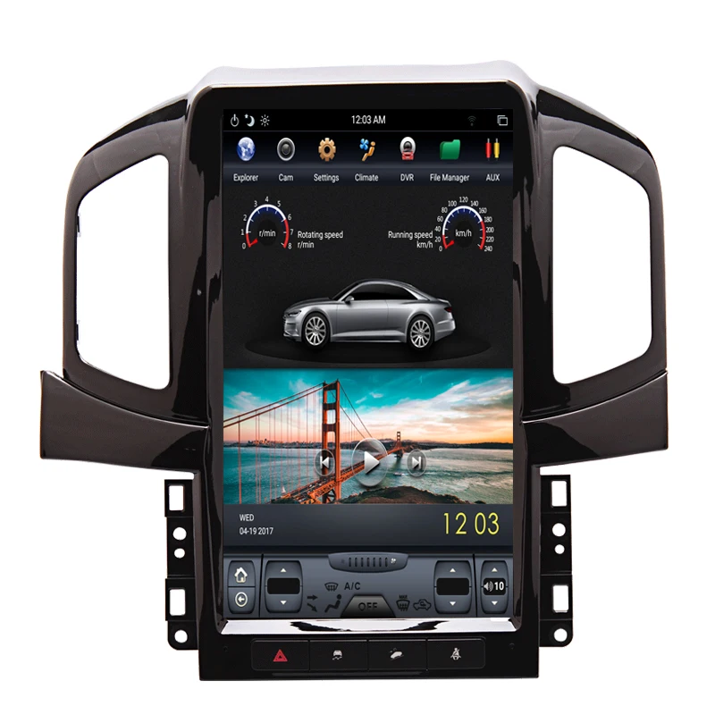 Top NAVITOPIA 13.6inch Vertical Screen Tesla Android 7.1 Car GPS Navigation for Chevrolet Captiva 2013-2017 Car DVD Player 0