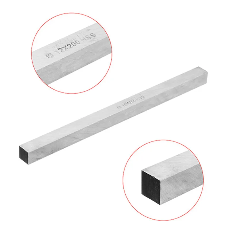 

1pc 200mm 10/12mm HSS Square Milling Engraving Lathe Tool Bit Turning Tool