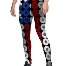 День Независимости пули и американские флаги брюки для мужчин Счастливый День святого Валентина Леггинсы с карманами высокой талией Buttery мягкий Stre