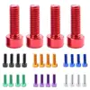 4 Pieces Water Bottle Cage Bolts Holder Screws Hex Socket Screws Aluminum Alloy Bicycle Accessories 7 Colors