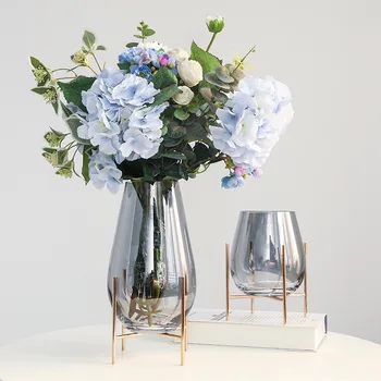 

Nordic Style Ceramic Iron Art Vase Minimalism Flower Vases Home Decoration Green Plant Flowerpot Office Room Vase DHP003